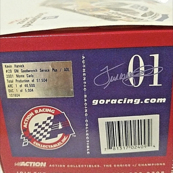 Adult Collectibles Action Kevin Harvick AMERICA ONLINE 2001 STOCK CAR NEW - Picture 3 of 12